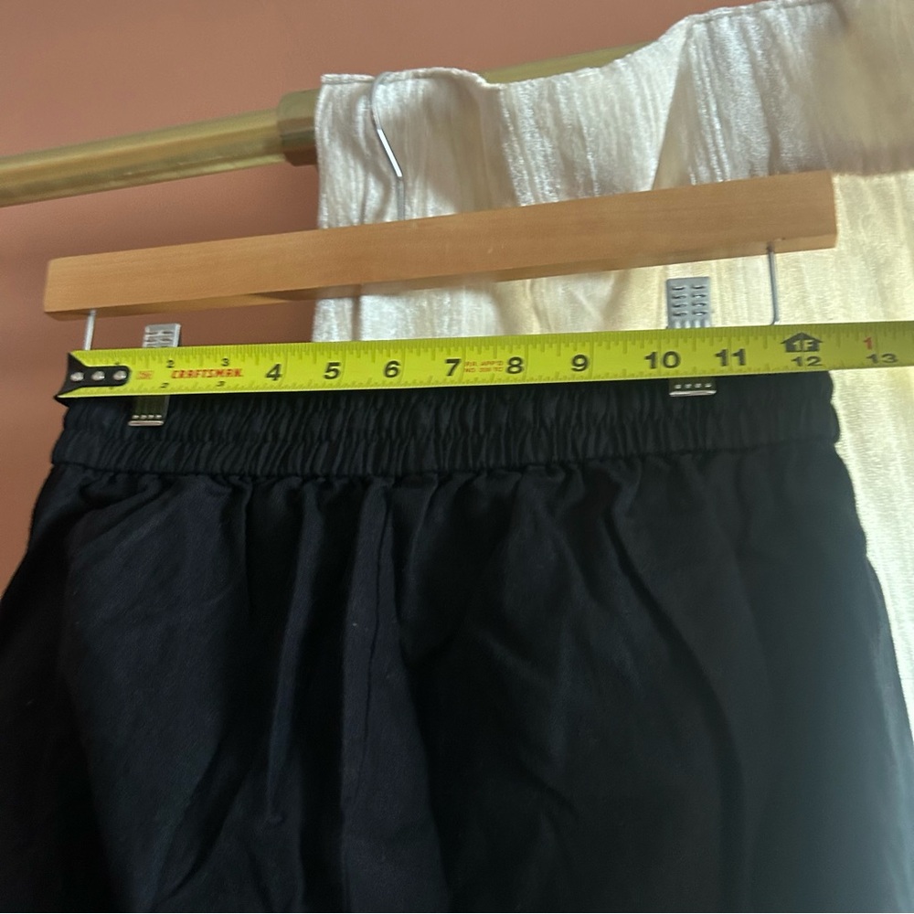 J. Crew Linen Cotton Blend Drawstring Pants Black Pull‎ On NWT Size 0 Petite - Picture 7 of 10